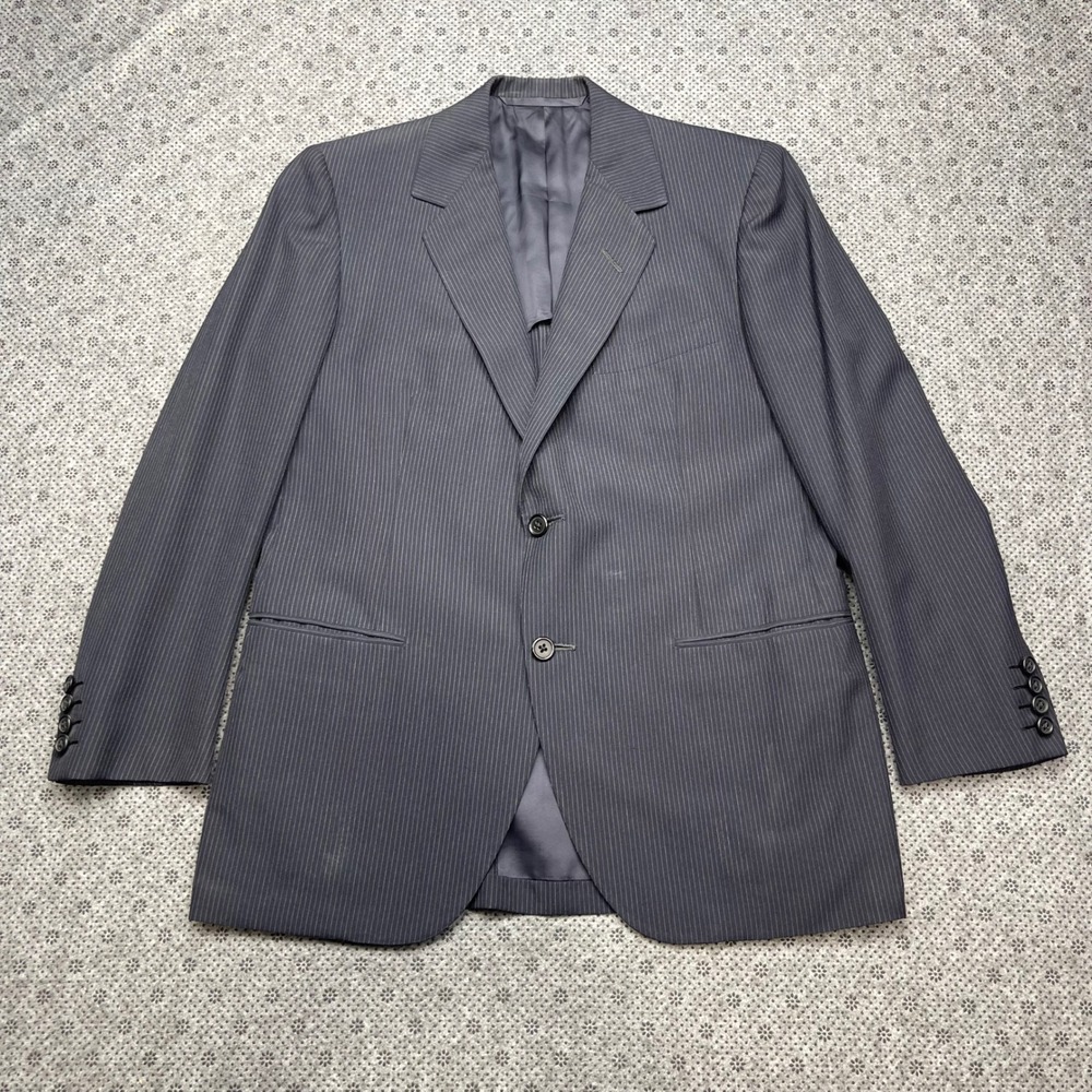 Vintage 70s Oxxford Clothes Lewis & Thos Saltz Mens Grey Pinstripe Blazers 36S